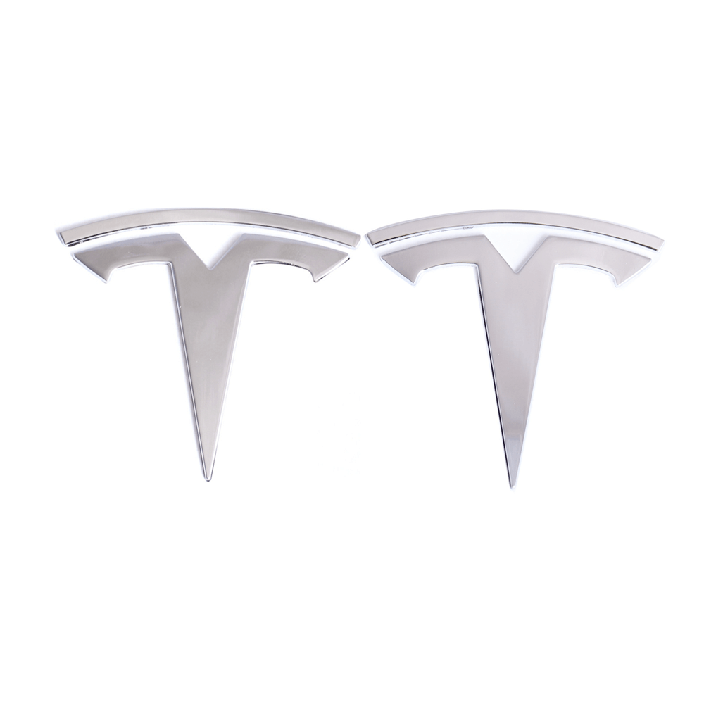 EVAAM® "T" Emblem Front & Rear Badge Replacement Full Set For Tesla Model 3/Y (1 Pair) - EVAAM