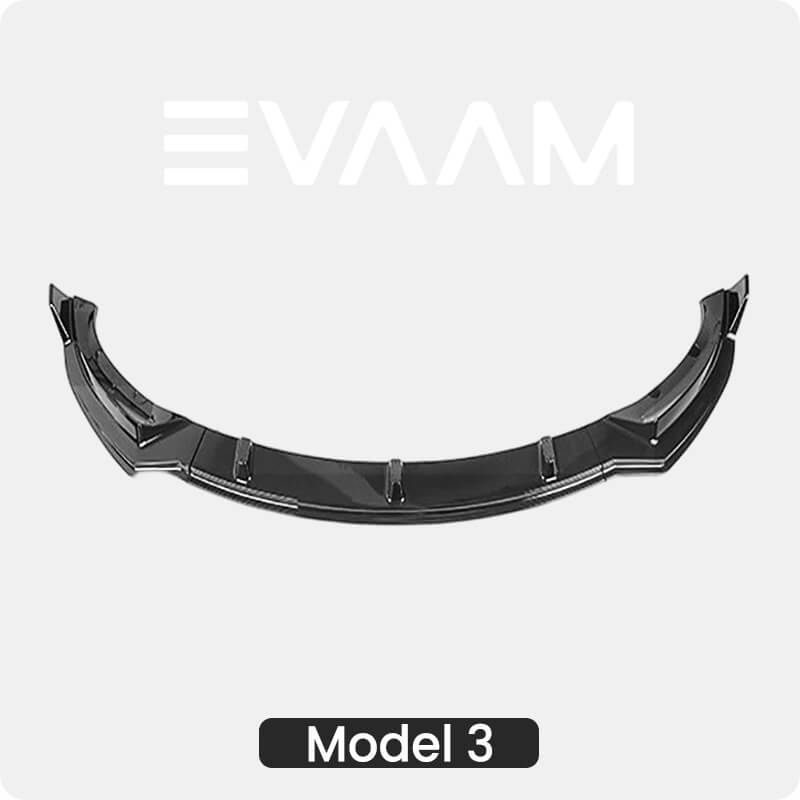 Tesla Model 3 Carbon Fiber Front Bumper Lip Spoiler | Exterior Mods - View #11