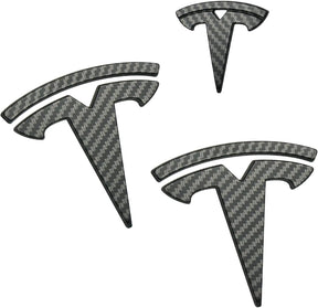 EVAAM® NFC Smart Emblem Replacement Front & Rear Badge Decal Wrap Logo Covers for Tesla Model 3/Y - EVAAM