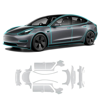 TPU Pre-Cut Invisible Full Car Paint Protection Film (PPF) for Tesla Model 3 (2020-2023)