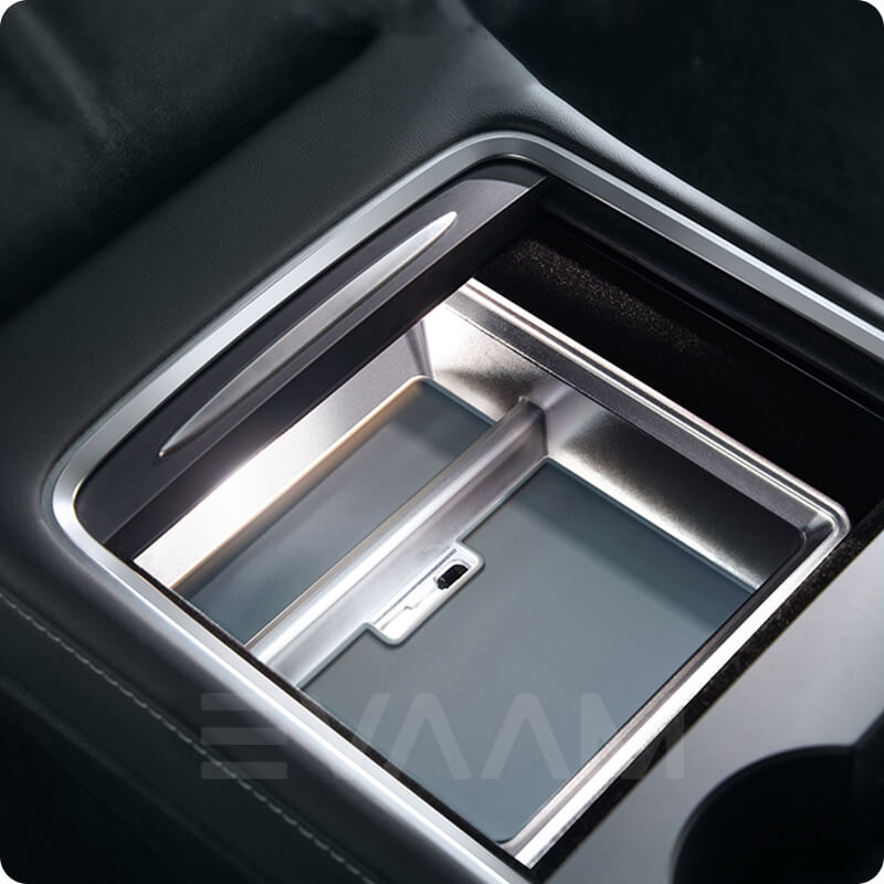 EVAAM® Center Console Organizer Translucent Tray for Tesla Model 3