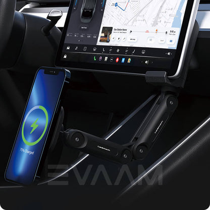 EVAAM ® 360° Adjustable Wireless MagSafe Charger Tesla Phone Mount Holder for Model 3/Y (2017-2023) - EVAAM