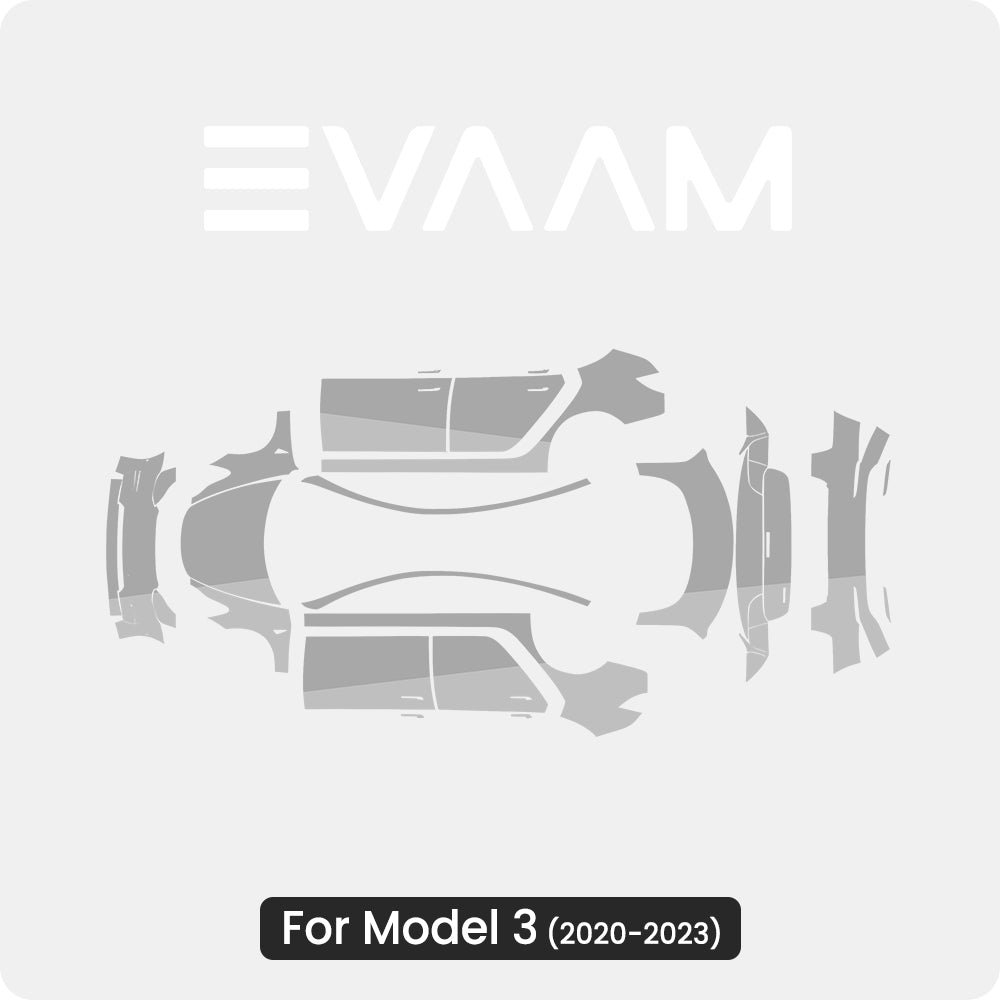 TPU Pre-Cut Invisible Full Car Paint Protection Film (PPF) for Tesla Model 3 (2020-2023)