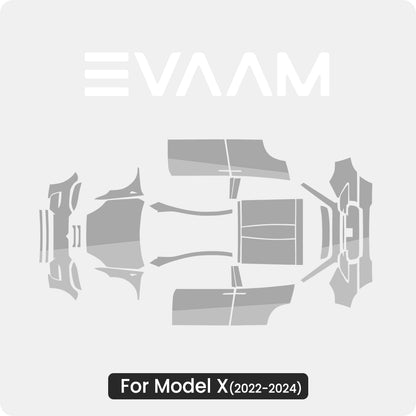 TPU Pre-Cut Invisible Full Car Paint Protection Film (PPF) for Tesla Model X (2022-2024)