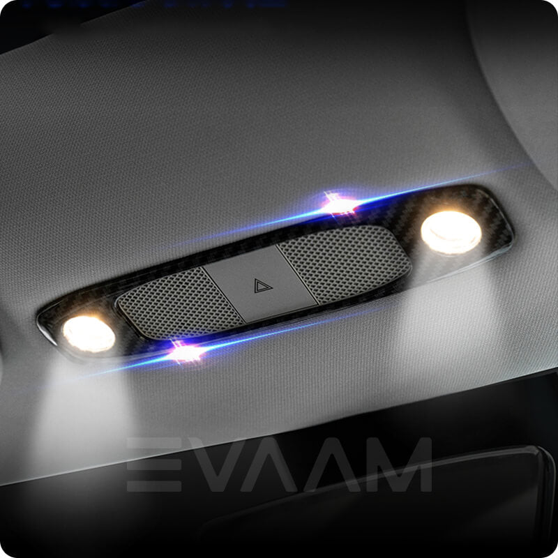 EVAAM® Carbon Fiber Reading Light Cover Trim for Tesla Model 3/Y (2017-2023) - EVAAM