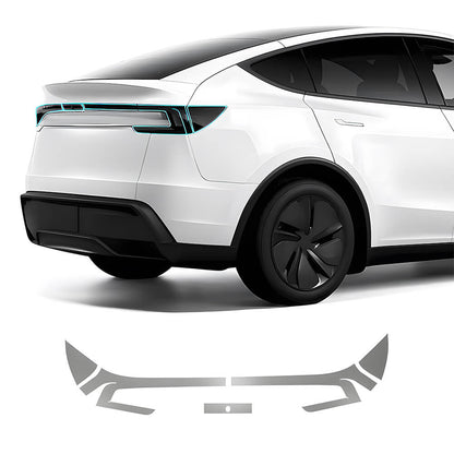 Film de protection pour phares et feux arrière EVAAM® en TPU teinté fumé pour Tesla Model Y Juniper 2025+