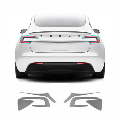 Film de protection pour phares et feux arrière EVAAM® en TPU teinté fumé pour Tesla Model Y Juniper 2025+