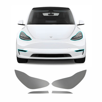Film de protection pour phares et feux arrière EVAAM® en TPU teinté fumé pour Tesla Model Y Juniper 2025+