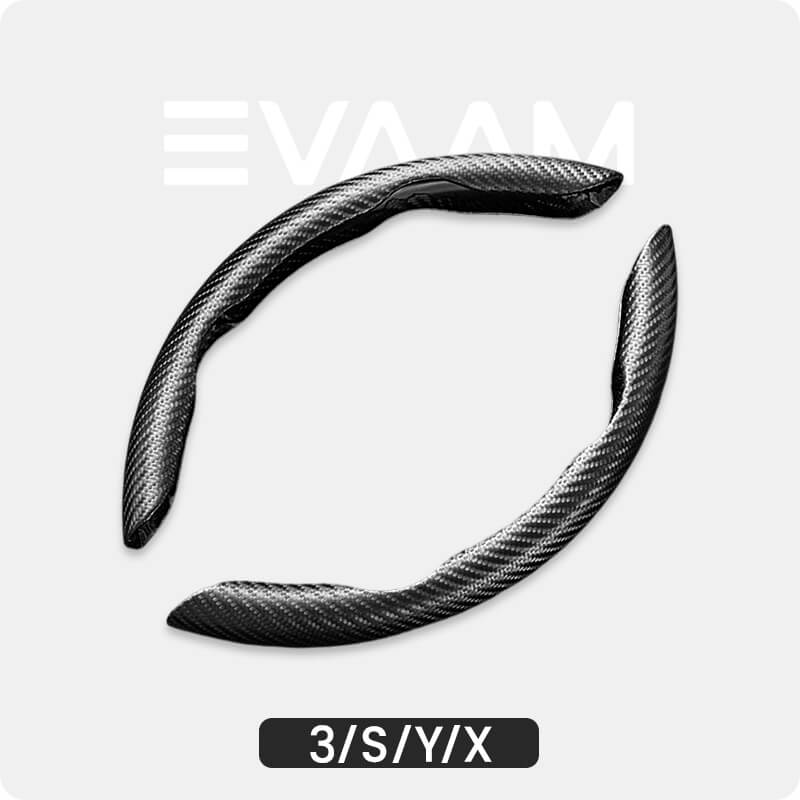 EVAAM® Steering Wheel Caps Cover for Tesla Model 3/Y/S/X (2012-2023) Accessories - EVAAM