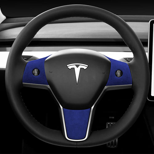 Alcantara Tesla Steering Wheel Wrap Cover Kit for Model 3/Y (20172023