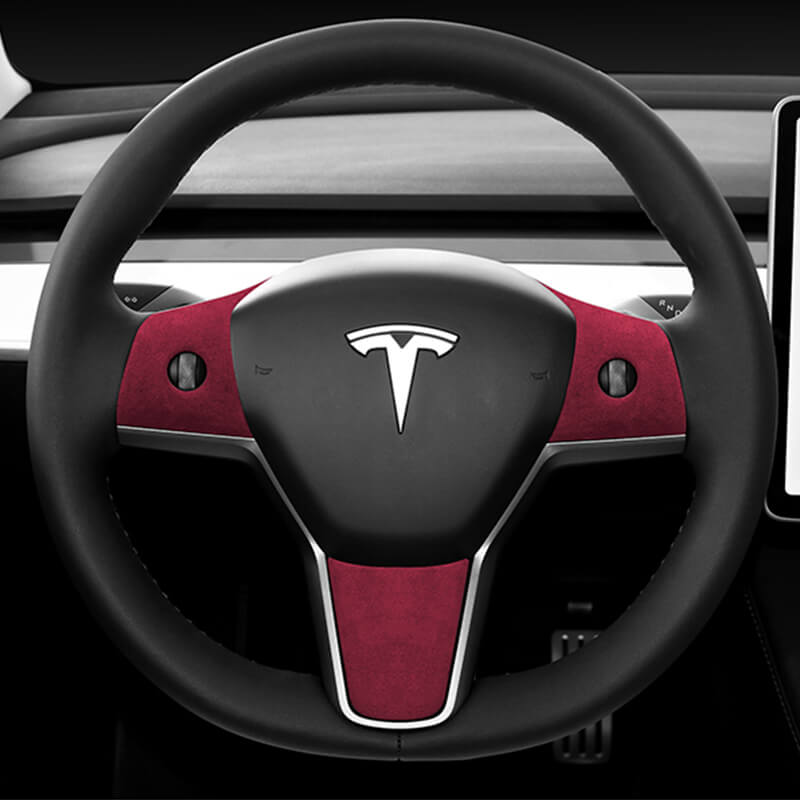 Tesla 3 Alcantara wrap  Custom steering wheel cover, Wheel cover