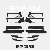 EVAAM® Nubuck Door Interior Cover for Model 3/Y Accessories - EVAAM