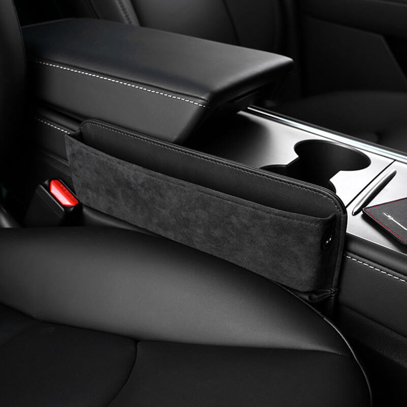 Alcantara Car Seat Gap Pocket Organizer for Tesla Model 3/Y/S/X-EVAAM® - EVAAM