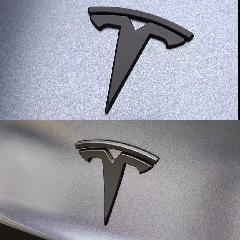 EVAAM® T Emblem Front & Rear Badge Replacement Full Set For Tesla Model 3/ Y (1 Pair)