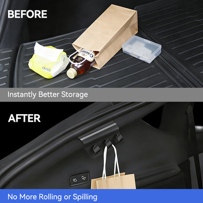 Hidden Trunk Grocery Bag Hook for Tesla Model Y Juniper 2025+