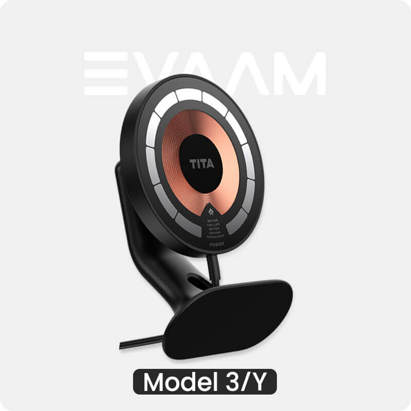 EVAAM® Wireless Charger Phone Holder For Model 3/Y Accessories - EVAAM