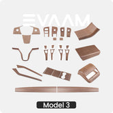 EVAAM® Wood Grain Cover Kit For Model 3 2017-2020 Accessories - EVAAM
