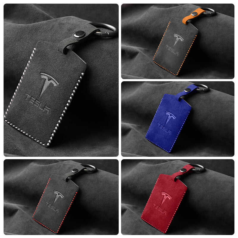 Schlüsselkartenhalter Tesla Model 3, Y & S aus Alcantara - Forcar