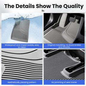 EVAAM TPE Floor Mats for Model 3/Y Accessories - EVAAM