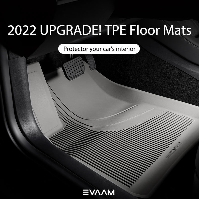 EVAAM TPE Floor Mats for Model 3/Y Accessories - EVAAM