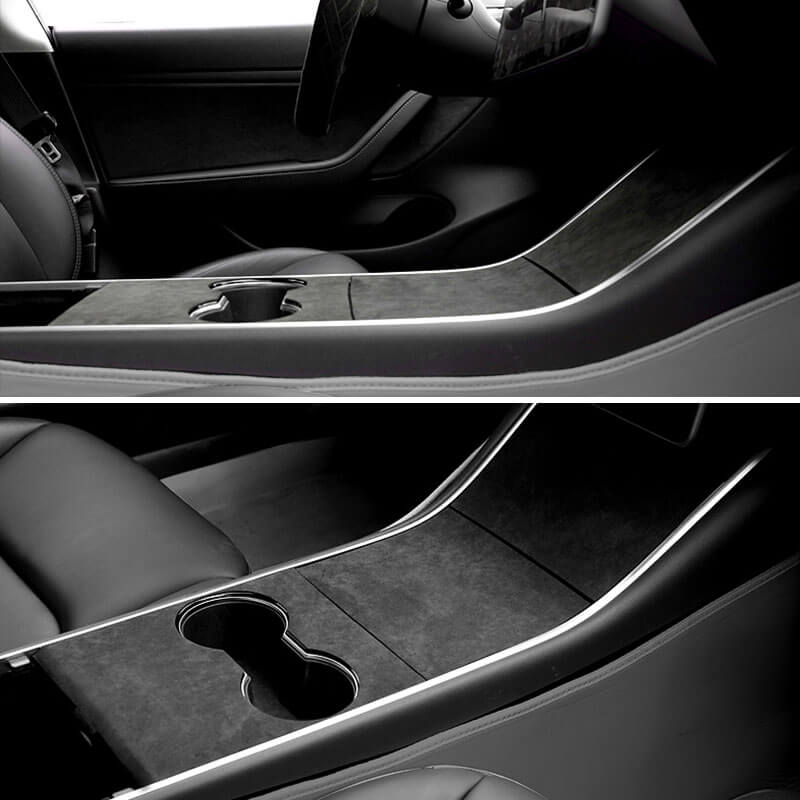 Alcantara Tesla Center Console Wraps Kit for Model 3 (2017-2023)-EVAAM®