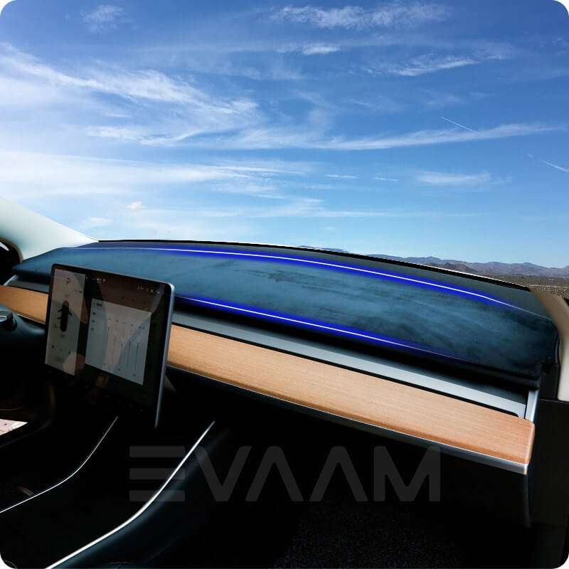 EVAAM® Tesla Anti-Glare-Armaturenbrett-Abdeckmatte für Modell 3/Y  (2017–2023)