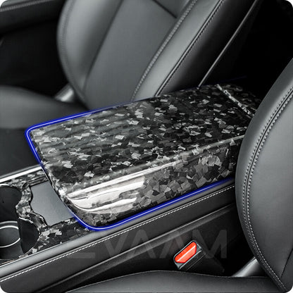 EVAAM™ Forged Real Carbon Fiber Armrest Cover for Model 3/Y 2017-2023 - EVAAM