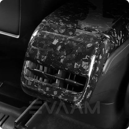 EVAAM™ Forged Real Carbon Fiber Rear AC Vent Cover for Model 3/Y 2017-2023 - EVAAM