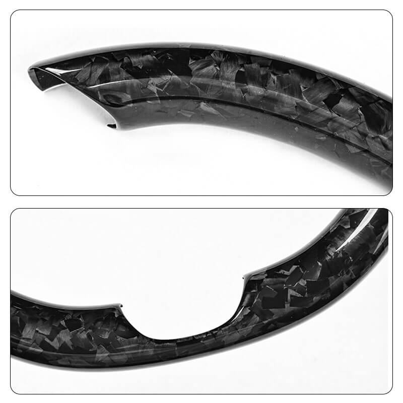 EVAAM Forged Real Carbon Fiber Steering Wheel Caps Cover for Model 3/Y 2021-2022 - EVAAM