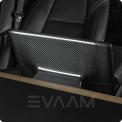 EVAAM™ Gloss Real Carbon Fiber Center Screen Rear Cover for Model 3/Y 2017-2023 - EVAAM