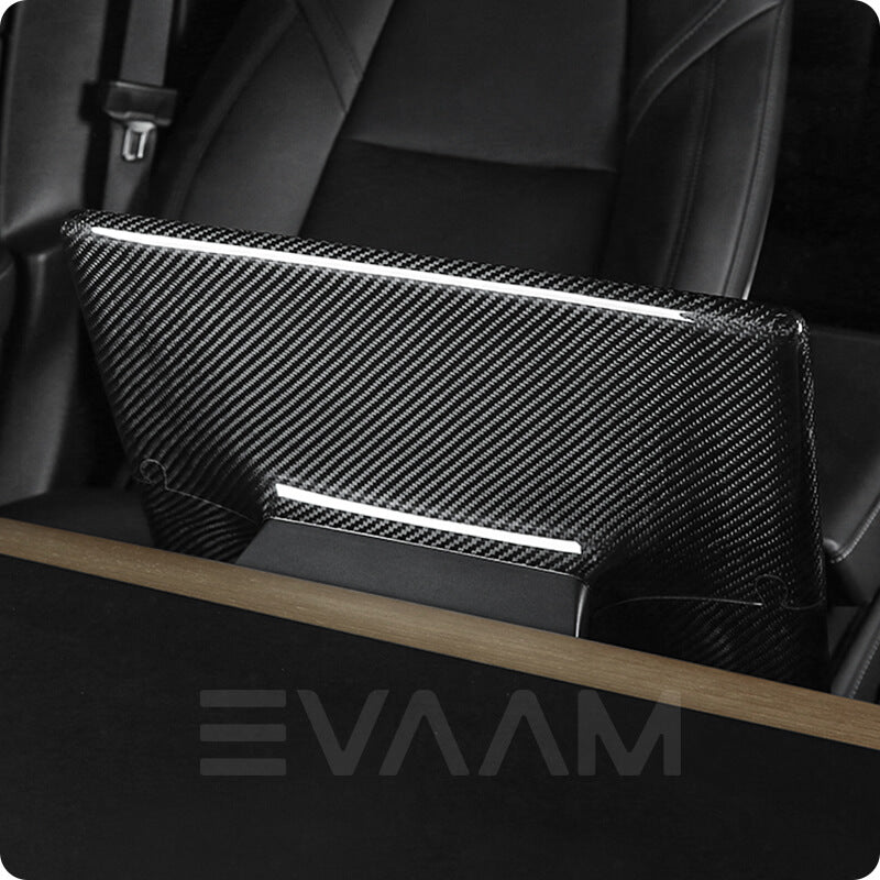 EVAAM™ Gloss Real Carbon Fiber Center Screen Rear Cover for Model 3/Y 2017-2023 - EVAAM