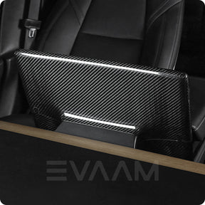 EVAAM™ Gloss Real Carbon Fiber Center Screen Rear Cover for Model 3/Y 2017-2023 - EVAAM