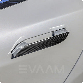 EVAAM™ Gloss Real Carbon Fiber Door Handle Cover for Model S Accessories - EVAAM