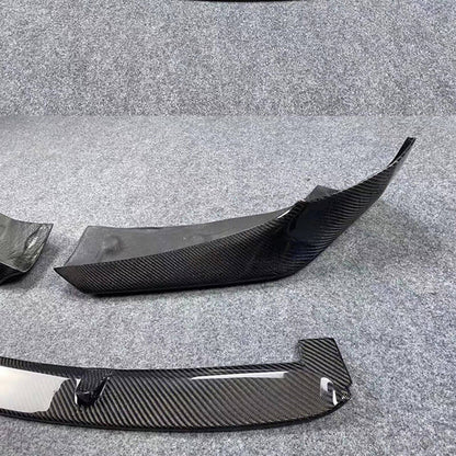 EVAAM Gloss Real Carbon Fiber Front Bumper Lip Kit for Model 3 2017-2022 - EVAAM