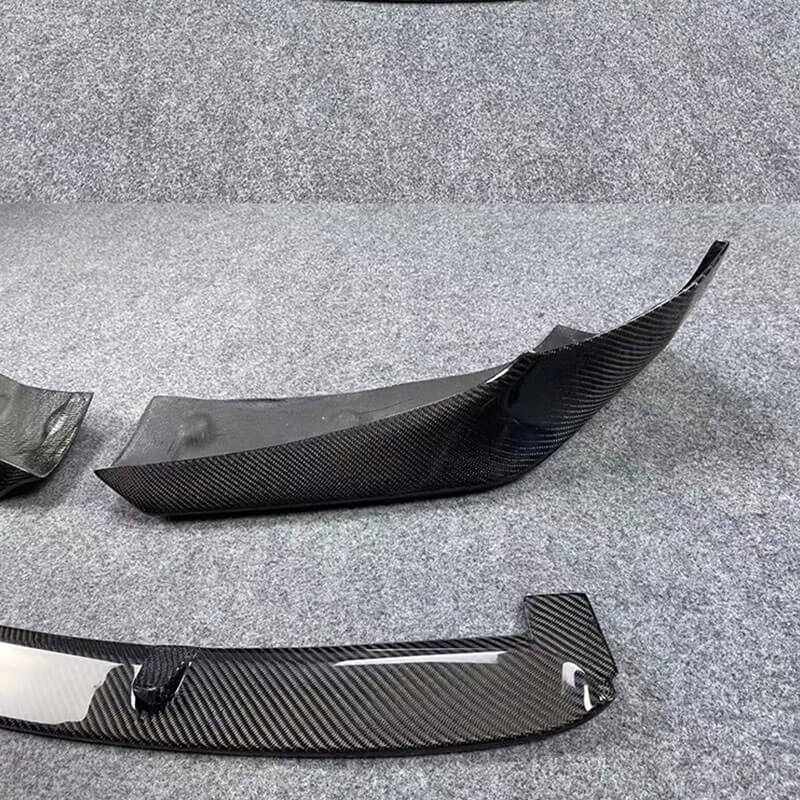 EVAAM Gloss Real Carbon Fiber Front Bumper Lip Kit for Model 3 2017-2022 - EVAAM