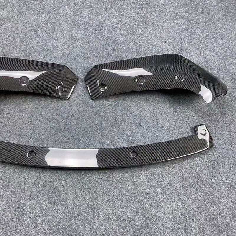 EVAAM Gloss Real Carbon Fiber Front Bumper Lip Kit for Model 3 2017-2022 - EVAAM