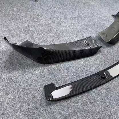 EVAAM Gloss Real Carbon Fiber Front Bumper Lip Kit for Model 3 2017-2022 - EVAAM