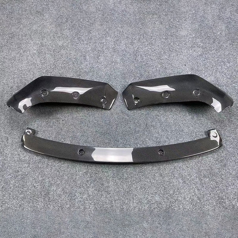 EVAAM Gloss Real Carbon Fiber Front Bumper Lip Kit for Model 3 2017-2022 - EVAAM