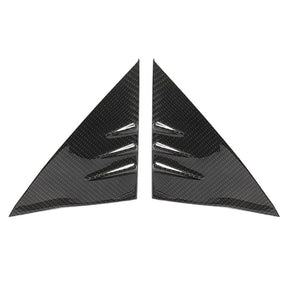EVAAM™ Gloss Real Carbon Fiber Front Triangular Window Cover for Model 3/Y 2017-2023 - EVAAM
