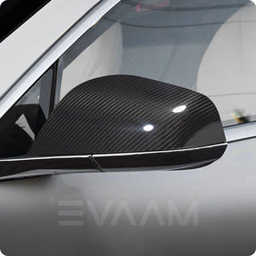 EVAAM™ Gloss Real Carbon Fiber Mirror Cover for Model X - EVAAM