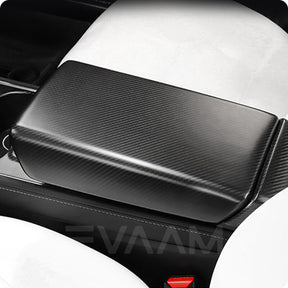 EVAAM™ Matte Real Carbon Fiber Armrest Cover for Model 3/Y 2017-2023 - EVAAM