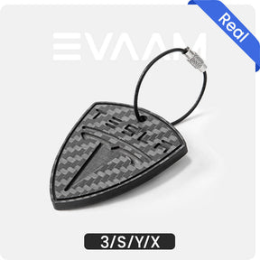 EVAAM™ Matte Real Carbon Fiber Custom Keychain for Tesla - EVAAM