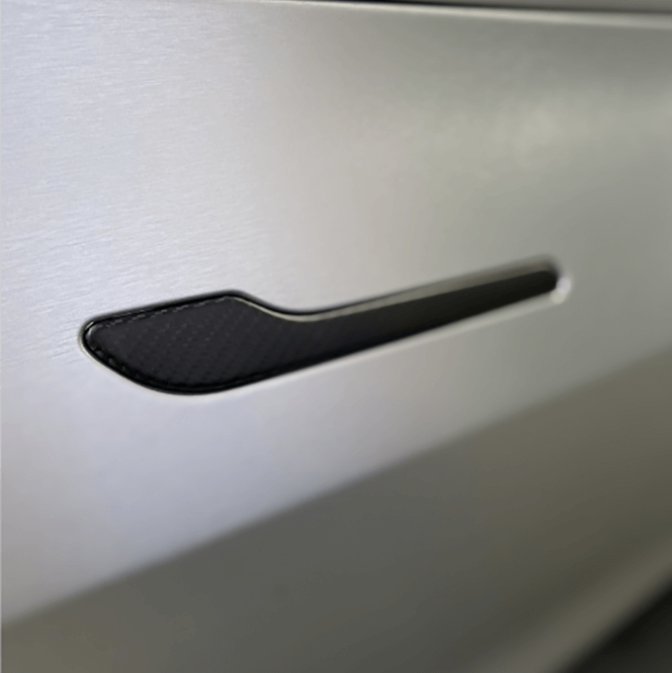 EVAAM Matte Real Carbon Fiber Door Handle Cover for Model 3/Y 2021-2022 - EVAAM
