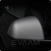 EVAAM™ Matte Real Carbon Fiber Mirror Cover for Model Y 2020-2023 - EVAAM