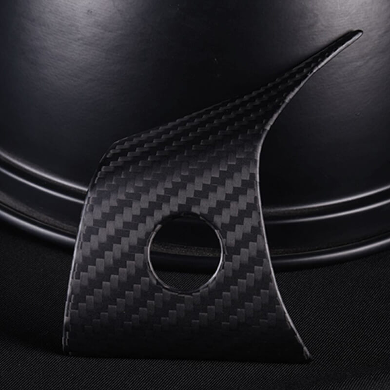EVAAM Matte Real Carbon Fiber Steering Wheel Fascia Cover for Model 3/Y 2017-2022 - EVAAM
