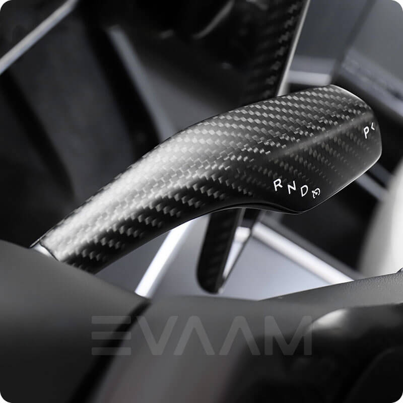 EVAAM™ Matte Real Carbon Fiber Turn Signal Stalk Covers for Model 3/Y 2017-2023 (2Pcs) - EVAAM