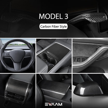 EVAAM Model 3 Carbon Fiber Style Accessories for Model 3 Accessories - EVAAM