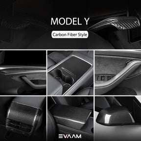 EVAAM Model Y Carbon Fiber Style Accessories for Model Y Accessories - EVAAM