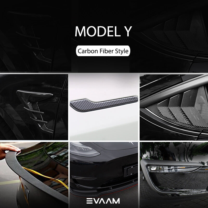EVAAM Model Y Carbon Fiber Style Accessories for Model Y Accessories - EVAAM