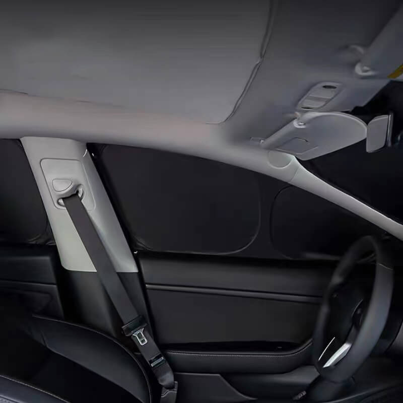 For Tesla Model Y Model 3 Window Sunvisor Parasol Ventana Coche Lateral  Thermal Insulation Curtain Cortinas